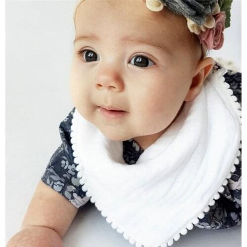 Baby Girl Boy Bibs Kid Toddler Dinner Feeding Tassel Soft Cotton Burp Cloths 2021 New Infant Saliva Towel 1PCS Bandana Burp