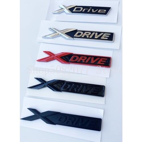For BMW New XDrive Old XDRIVE Fender Trunk Emblem Badge X1 X3 X4 X5 X6 X7 Car Capacity Sticker Matte Glossy Black Red Chrome