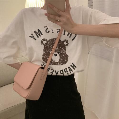 Elegant Fashion Flap Crossbody Bags for Women Solid Color PU Leather Ladies Simple Shoulder Bag Small Bolsas Ladies Phone Purse