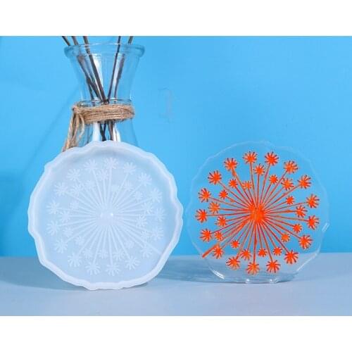 DIY Glass Coaster Resin Epoxy Mold Tea Coaster Resin Molds Silicone Wine Glass Coasters Epoxy Mould DIY Resin Craft