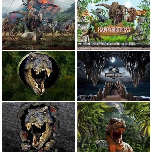 Jurassic World Park Photo Wallpaper Children Birthday Party Backdrop Dinosaur Photography Background Baby Shower Photo Studio