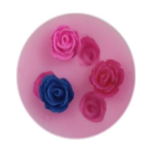 Round Silicone 3 Even Small Flower Baking Fondant Cake Mold Chocolate Cookies Pastry Soap Pudding Mould DIY Tools Gift