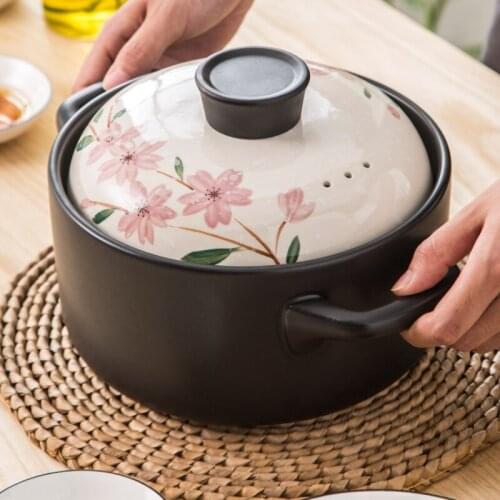 Kitchen Accessories Cooking Pot Ceramic Soup Pot With Lid Japanese Style Casserole Pot Utensilios De Cocina Cookware BC50TG