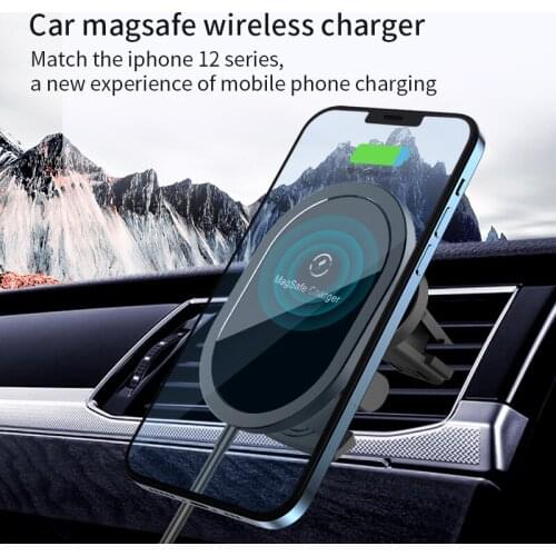 15W Magnetic Wireless Car Charger Fast Charging Magnet Car Phone Holder Airvent Mount For iPhone 12 Pro Max 12 Mini