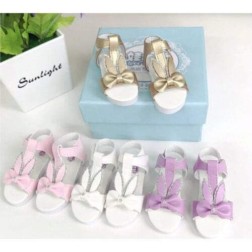 Doll Shoes Mini Fashion Leather Sandals Girl Shoes for 1/3 Bjd Dolls Kids Toys Doll Accessories