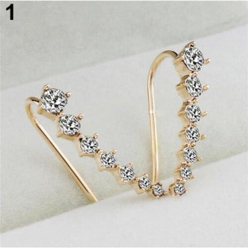 Fashion Earrings With 7 Crystal Ornament For Bride Wedding Diamond Jewelry Ring Jewelry Gift Cute & Romantic Earrings For Women