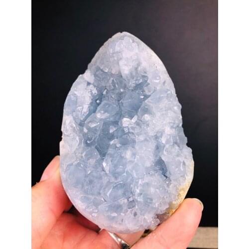 Natural Celestite Crystal Druzy Cluster Sky Blue Geode Mineral Specimen Home Decor