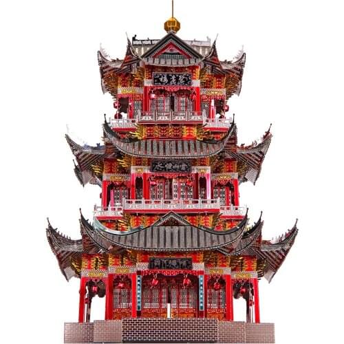 Piececool JUYUAN TOWER building Model 3D laser cutting Jigsaw puzzle DIY Metal model Nano Puzzle Kids Educational Puzzles Toys