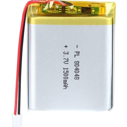 Mejuew 3.7V 1500mAh 804048 Rechargeable Lipo Battery with JST Connector