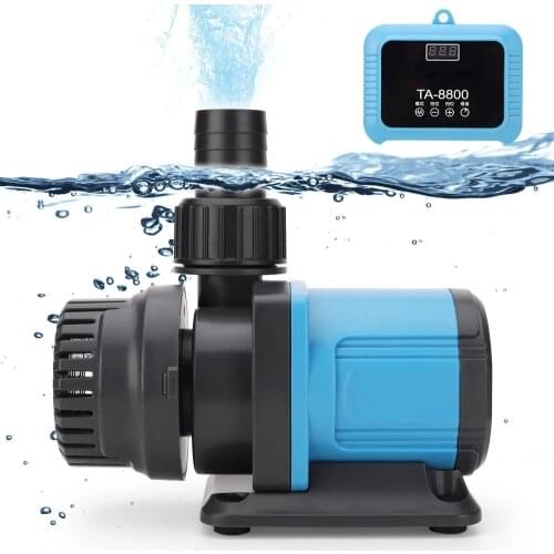 220V Ultra-Quiet Submersible Water Pump Filter Fish Pond Fountain Aquarium Tank High-lift 12Gears Adjustion Frequency Conversion