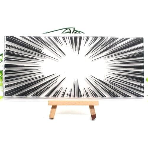 YPP CRAFT Sunburst Slimline Transparent Clear Silicone Stamp/Seal for DIY Scrapbooking/Photo Album Decorative Clear Stamp Sheets