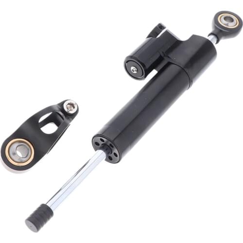 Motorcycle Adjustable Steering Damper Black