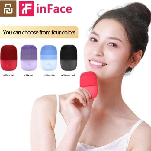 Xiaomi Inface Facial Cleansing Brush Face Skin Care Tools Silicone Electric Waterproof Sonic Cleanser Beauty Massager Upgrade