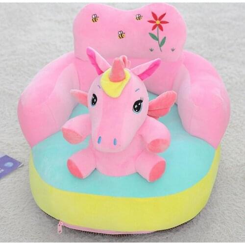 Cute Cartoon Baby Sofa Cover Learning to Sit Seat Feeding Chair Case Kids Baby Sofa Skin Infant Baby Seat Sofa Without Cotton