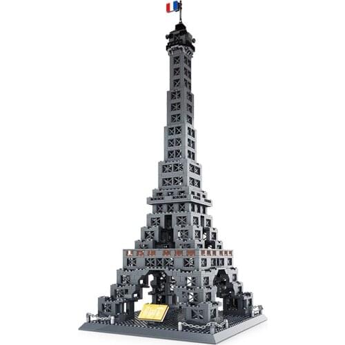 Wange 5217 France Eiffel Tower Architecture Building Blocks Creative Model for Children Gifts Creator 10181