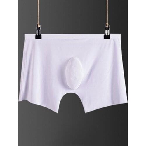 Seamless Men Boxers Underwear Sexy Mens Underpant Boxer Shorts Underwar Spandex 3D Crotch Nylon U Pouch Boxershorts Male A50