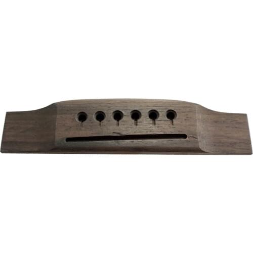 Solid Wood Rosewood Saddle Through Guitar Bridge for Steel String Folk Guitar