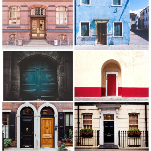 Vinyl Custom Photography Backdrops Prop Classical Wooden doors Theme Photography Background GD20518 -22