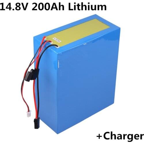 14.8V 200Ah Lithium battery pack Li ion with BMS for solar street light storage backup outdoor power supply home ESS +Charger