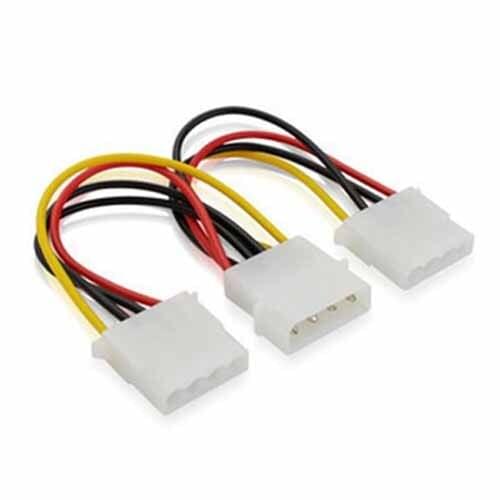 2pcs 4 Pin IDE 1-to-2 Molex IDE Power Supply Y Splitter Exentsion Cable cord