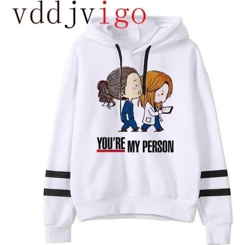 2021 Women You're My Person 90s Tumblr Sweatshirt Hooded Greys Anatomy Hoodie Pullover Spring Long Sleeve Funny Polyester Female