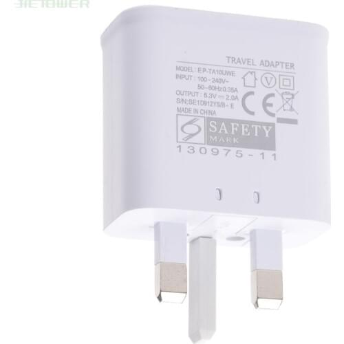 UK Plug 5V 2A AC EP-TA10UWE Single USB Port Smart Phone Wall Charger for Samsung Galaxy NOTE4/S6/S7 Good Quality 300pcs