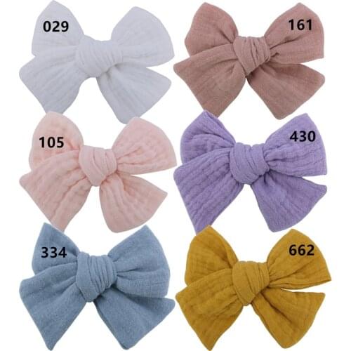 36pc/lot Ins Baby 4" Cotton Bows Headbands Girls Hair Accessories, Newborn Thin Nylon Turban Headband Traceless Infant Hairband
