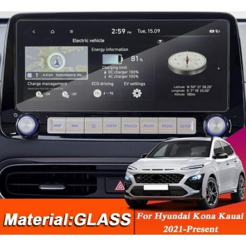 10.3INCH Car Styling GPS Navigation Screen Glass Protective Film Sticker For Hyundai KONA Kauai 2021-Present Auto Accessories