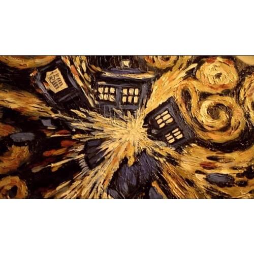 Bigger is Better 400x300MM Magnets JM10040 Painting_of_Vincent_Van_Gogh_-_Tardis