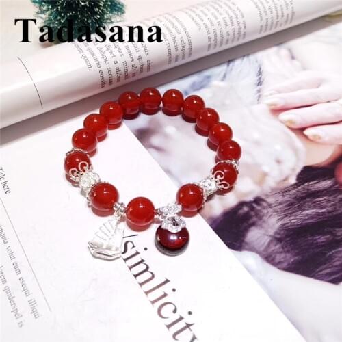 Red Agates Natural Stone Beads Bracelets Bangles Friendship Bracelets Women Accessories Jewellery Love Gift