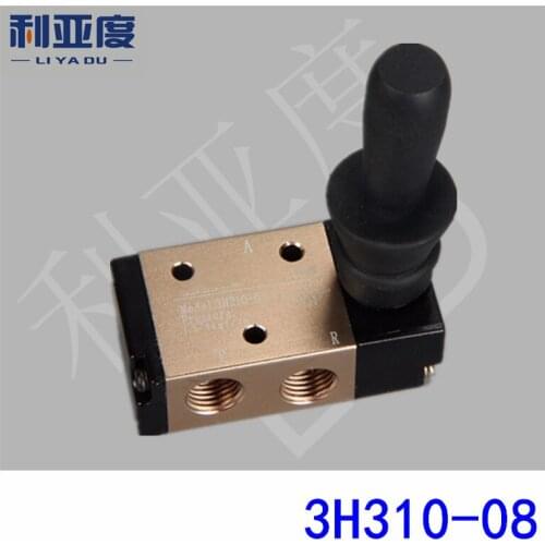 Two tee lever valve/manual valve, pneumatic valve/hand valve 3H310-08 G1/4