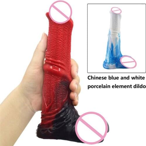 FAAK Huge Animal Dildo Soft Realistic Silicone Penis Big Cock Anal Plug Adult Masturbator Clit Stimulate Sex Toy For Woman Men