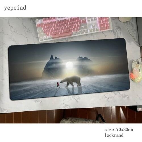 Polar Bear mouse pad 800x300x4mm mats hot sales Computer mouse mat gaming accessories cute mousepad keyboard games pc gamer