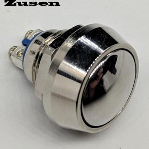 Zusen 12mm (ZS12B-10/N) 1no Dome head momentary waterproof micro switch Push Button Switch Screw terminal