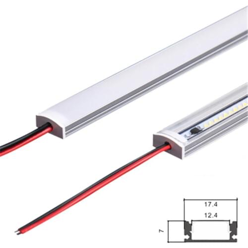 LED rigid light bar DC12V 50CM 20 inch U-shape 5730 36LEDs LED aluminum channel Home decoration lighting