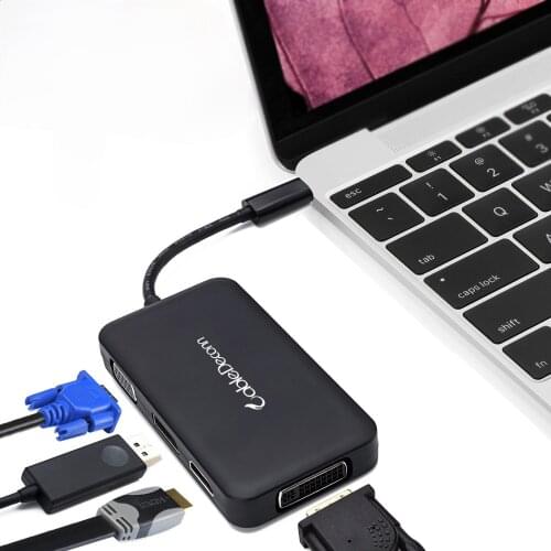 USB3.1 Docking Station 4 In 1 TYPE C To Dp HDMI DVI VGA High-definition HD Adapter Cable To Connect To A Computer