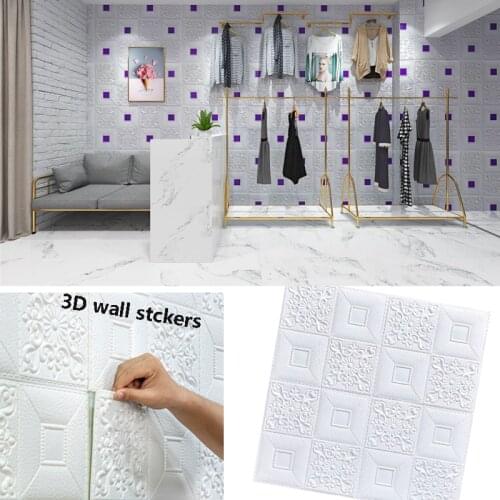 Waterproof Self-Adhesive 3D Wall Sticker Roof Ceiling Decoration Background Roughcast House Bedroom Living Room Wall Stickers