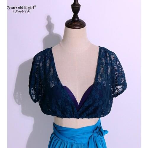 Dance Dress Belly Dance Suit Short Sleeve New Korean Lace England Deep V Collar Jacket Brand DDB40