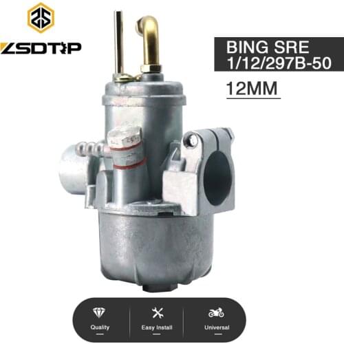 ZSDTRP For BING Carburetor 12mm BING Moped Carburetor For BING SRE 1/12/297B-50 MANET PUCH CASAL ZUNDAPP For 50/60cc Moped