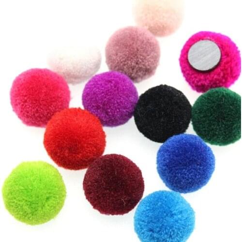 10pcs Pom Pom Magnets Meri Party Supplies, Cute Fridge & Refrigerator Magnet, Kids Board Supply, Family Chore Board size 1 inch