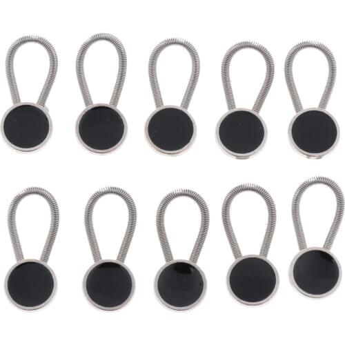10 Pieces Metal Collar Button Extender Extension Spring Elastic For Shirt Dress Tuxedo Coat Pants Shirt