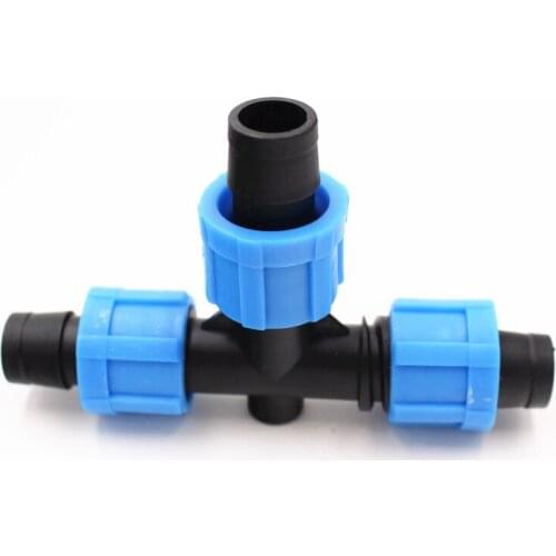 30pcs Dn17 Lock Tee For Tape Lock Fittings For Driptape Garden Greenhouse Irrigation Micro Drip Sprinkler Accessory Y104