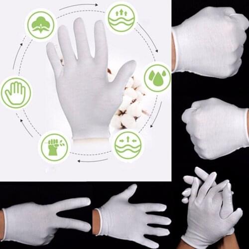 6 Pairs White Gloves Inspection Cotton Work Gloves Jewelry Lightweight Hight Quality