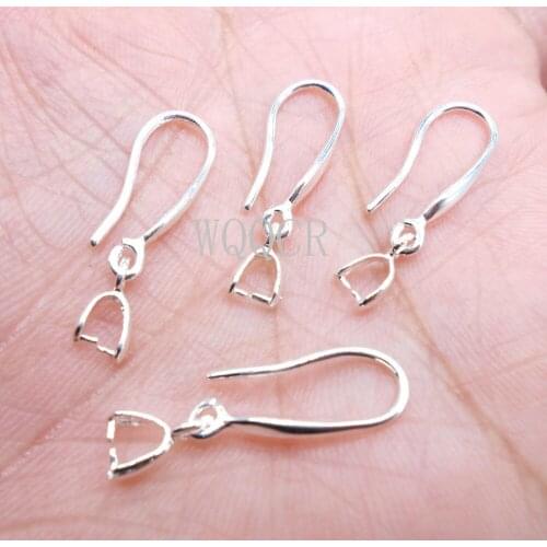 100X Lot Jewelry Findings 925 Silver/Gold DIY Jewelry Making Earrings Smooth Surface Clip Hooks Earring Making Supplies