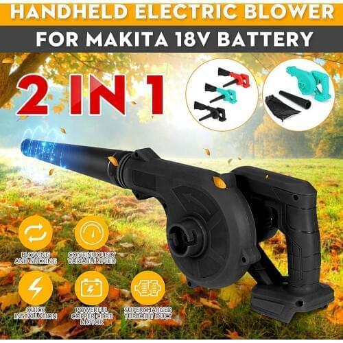 Rechargeable Blower for Makita 18V Battery Dedicated Cordless Blower Air Flow Adjustment Vacuum Cleaner Electric Tool w/suction