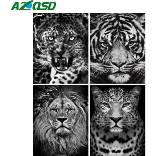 AZQSD 5d Diamond Painting Lion Animal Diamond Embroidery Mosaic Full Square/Round Drill Rhinestones Gift Home Decor Cross Stitch