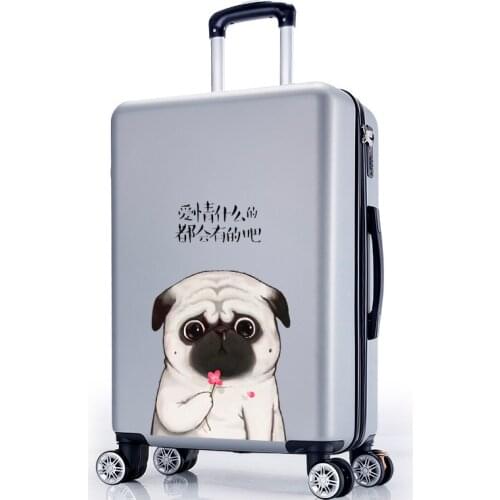 20"22"24"26"carry-on Suitcase on wheels Girl and kids pink red lovely luggage travel bag trolley bags children Trolley suitcase