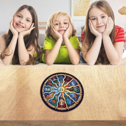 Wooden Puzzle For Adults Children DIY Wooden Puzzles Each Piece Is Zodiac Shaped The Best Christmas Gift Wooden Jigsaw Puzzle