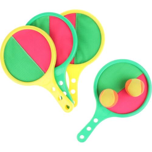 Kids Dual Side Sucker Sticky Ball Self-Stick Toys Non-slip Handle Outdoor Toss Catch Balls Interaction Game Leisure Sports Toys