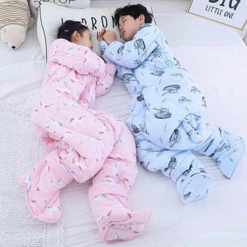 Baby sleeping suit Winter Warm 100% cotton Sleeping Bag sleep bag for kid jumpsuit sleeping bag baby one-piece suit